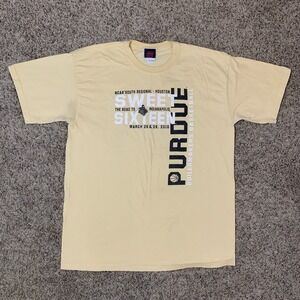 Vintage Purdue Boilermakers Shirt Adult Large Gold Basketball 2010 Sweet 16 Y2K